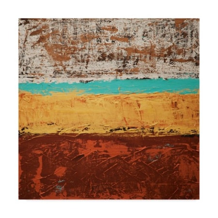 Hilary Winfield 'Lithosphere Yellow Red' Canvas Art,14x14